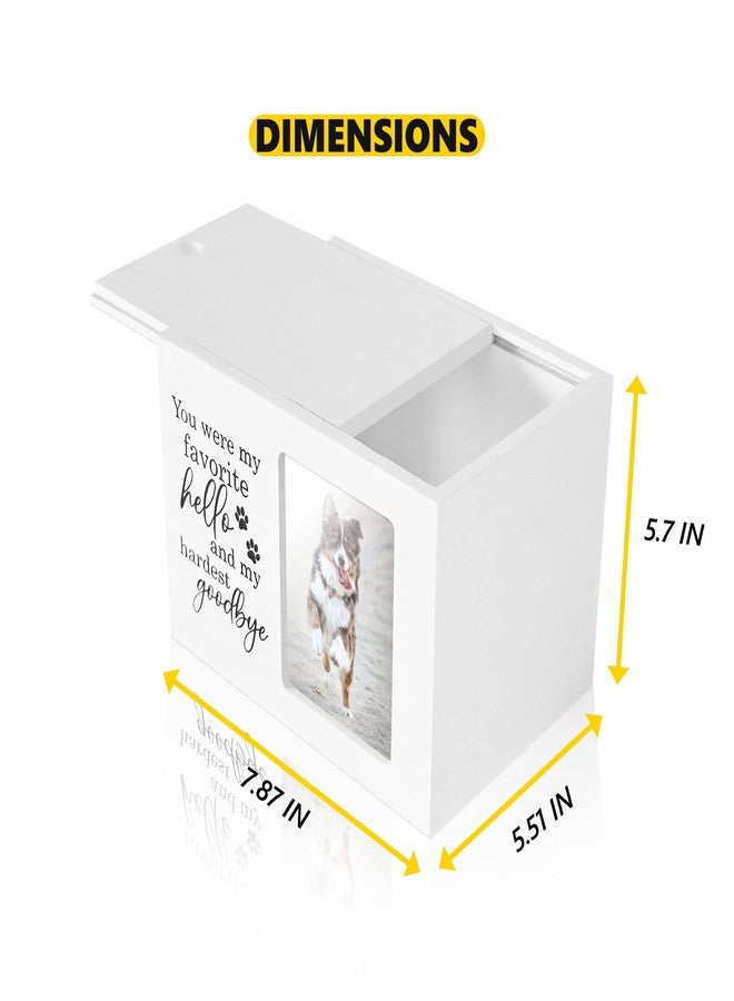 CHONIC Pet Urns for Dogs Ashes, Dog Urns with Photo Frame, Cat Ashes Keepsake Box, Loss of Dog Sympathy Urn, Pet Memorial Gifts, Pet Bereavement Gift, Dog Pass Away Remembrance Gift (White) - Image 5